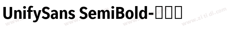 UnifySans SemiBold字体转换
